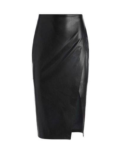 Siobhan Vegan Midi Skirt In Black - Alice + Olivia Women