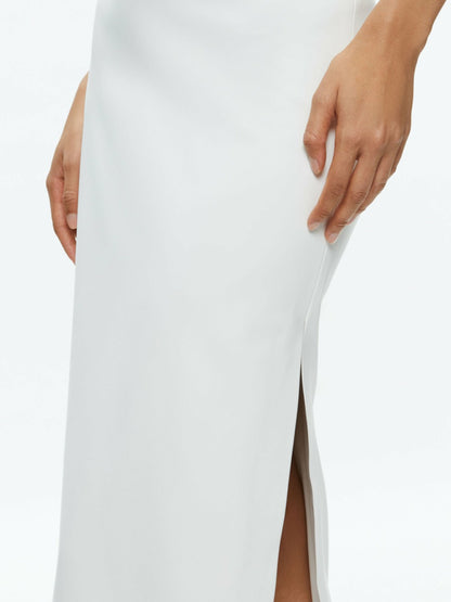 Maeve Vegan Midi Skirt In Off White - Alice + Olivia Women