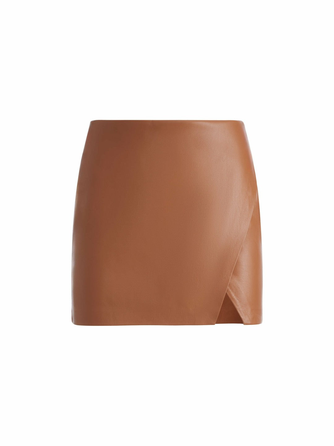Siobhan Vegan Mini Skirt In Camel - Alice + Olivia Women