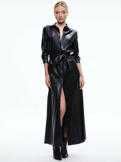 Chassidy Vegan Dress In Black - Alice + Olivia Women