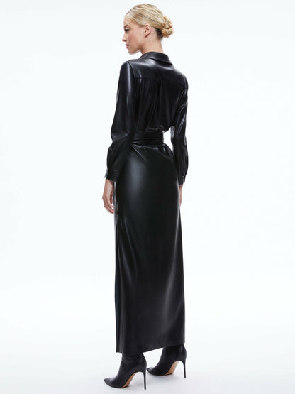 Chassidy Vegan Dress In Black - Alice + Olivia Women