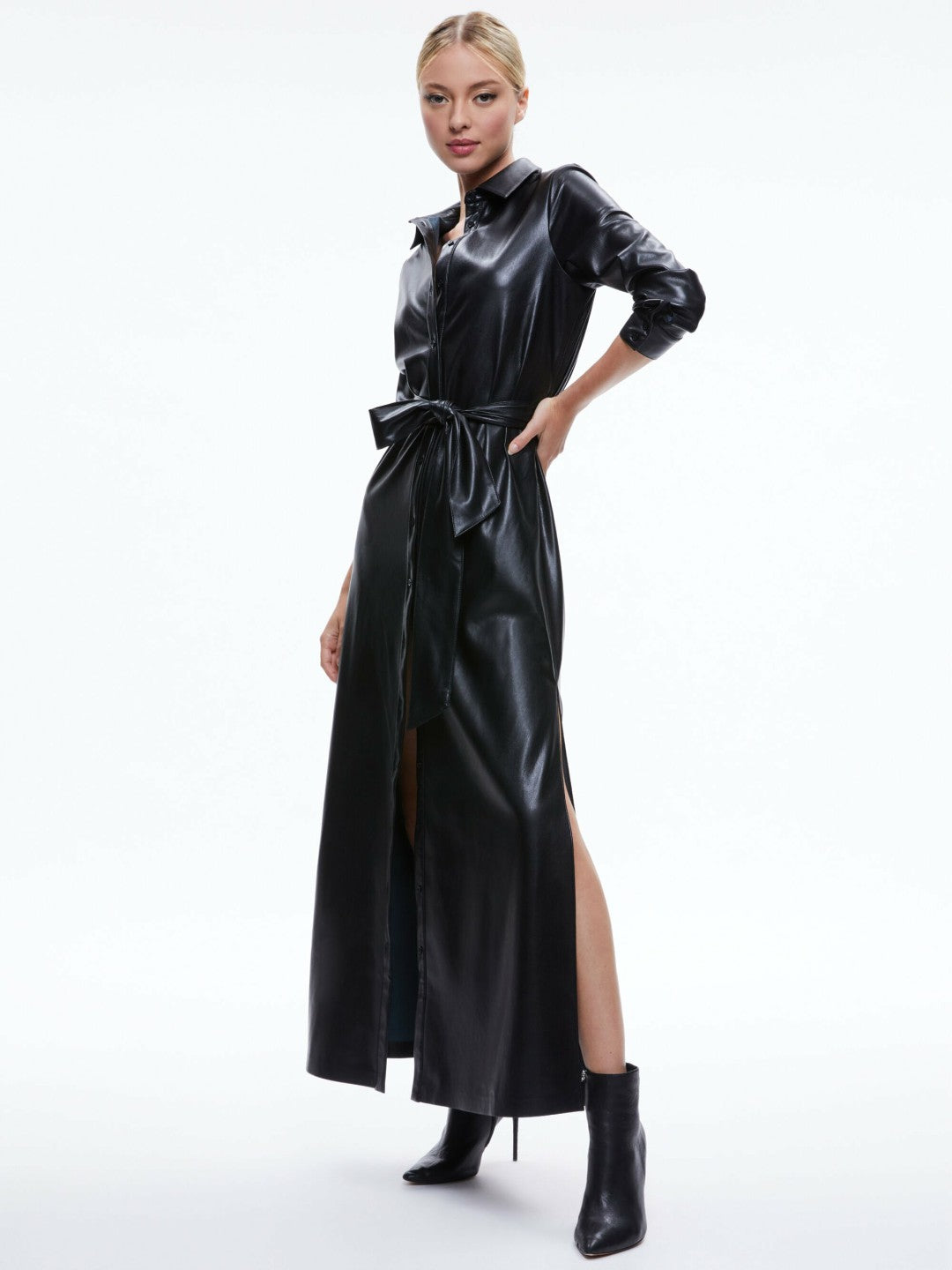 Chassidy Vegan Dress In Black - Alice + Olivia Women