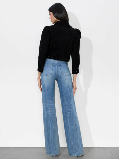 Lana Suede Jacket In Black - Alice + Olivia Women