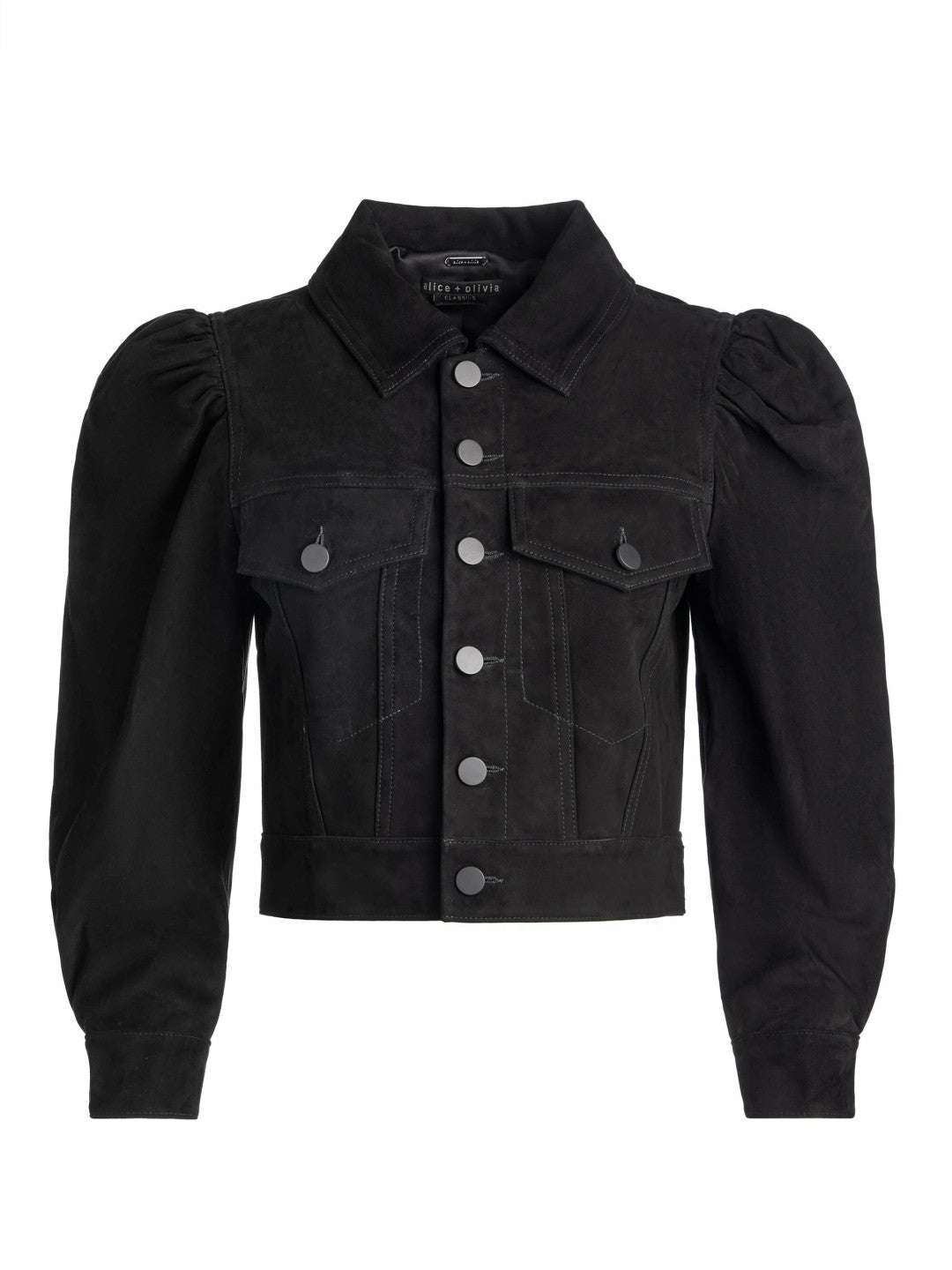 Lana Suede Jacket In Black - Alice + Olivia Women