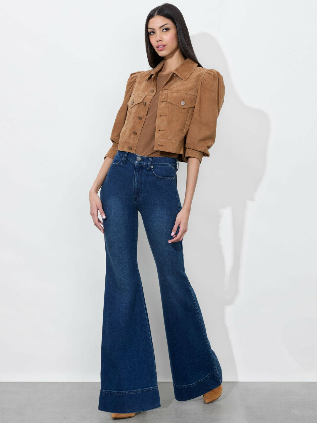 Lana Suede Jacket In Camel - Alice + Olivia Women