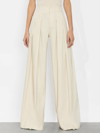 Simon Trouser In Oatmeal - Alice + Olivia Women