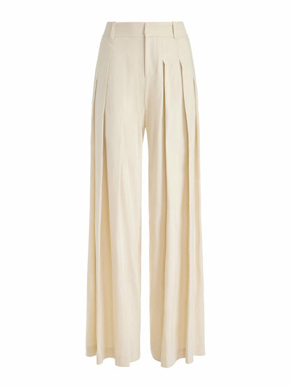 Simon Trouser In Oatmeal - Alice + Olivia Women
