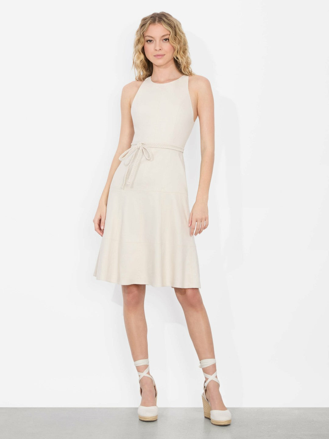 Leandra Midi Dress In Oatmeal - Alice + Olivia Women
