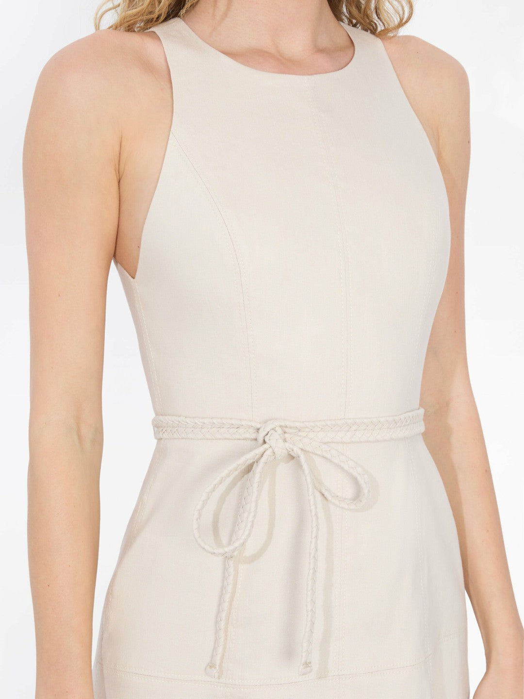 Leandra Midi Dress In Oatmeal - Alice + Olivia Women