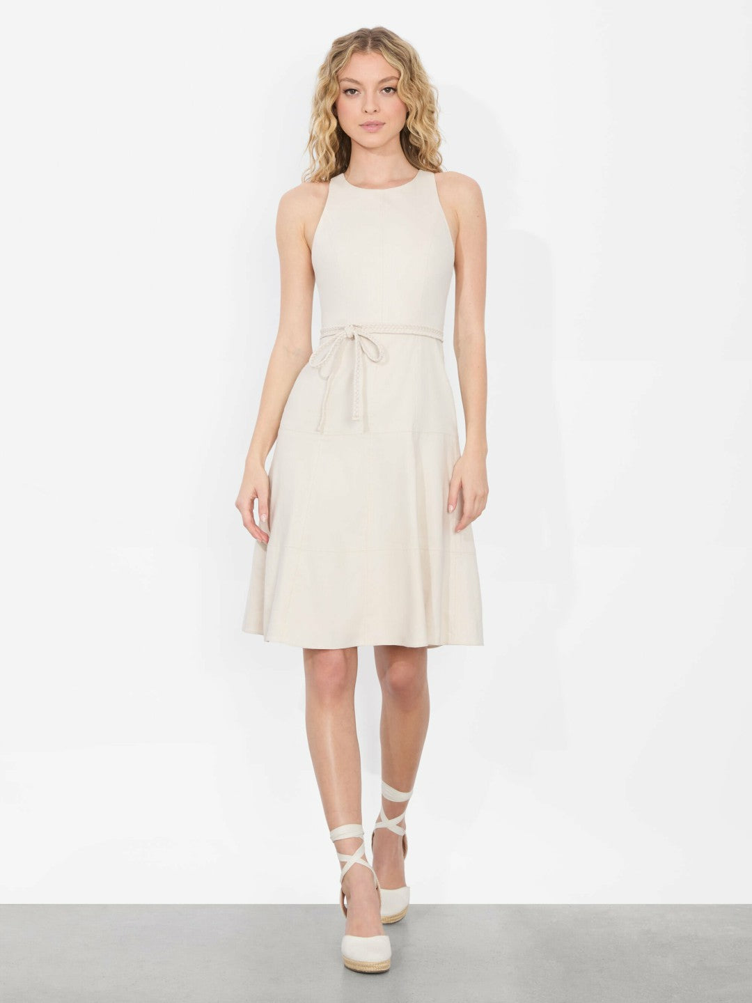 Leandra Midi Dress In Oatmeal - Alice + Olivia Women