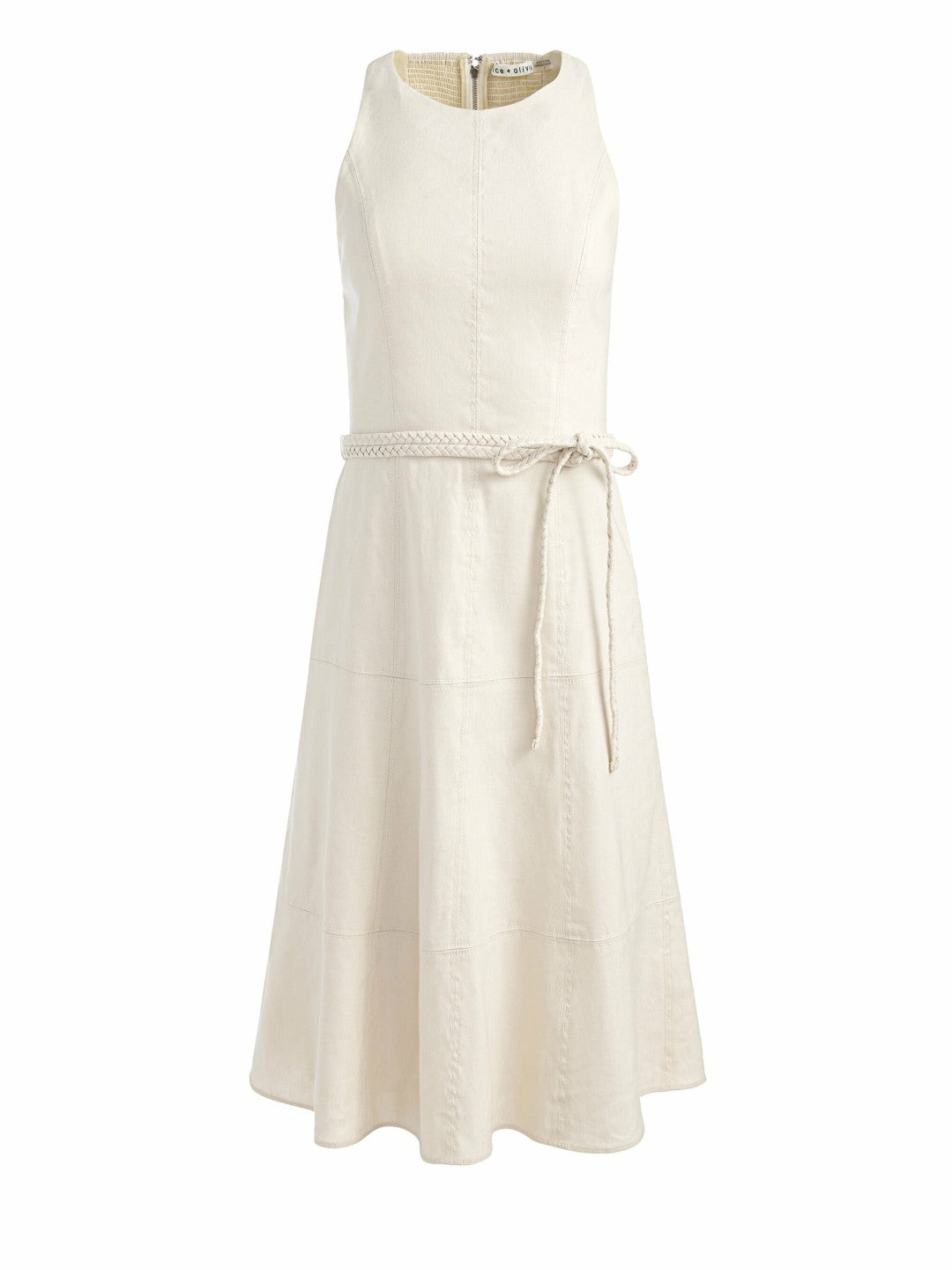 Leandra Midi Dress In Oatmeal - Alice + Olivia Women