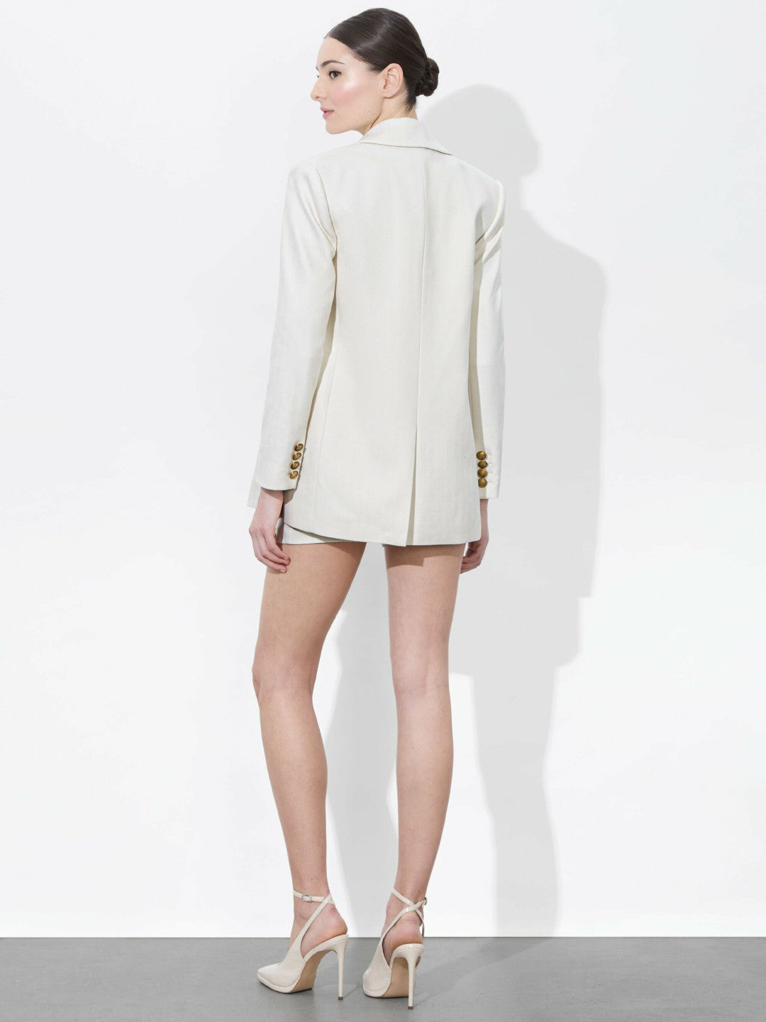Michael Boxy Blazer In Chino/off White - Alice + Olivia Women