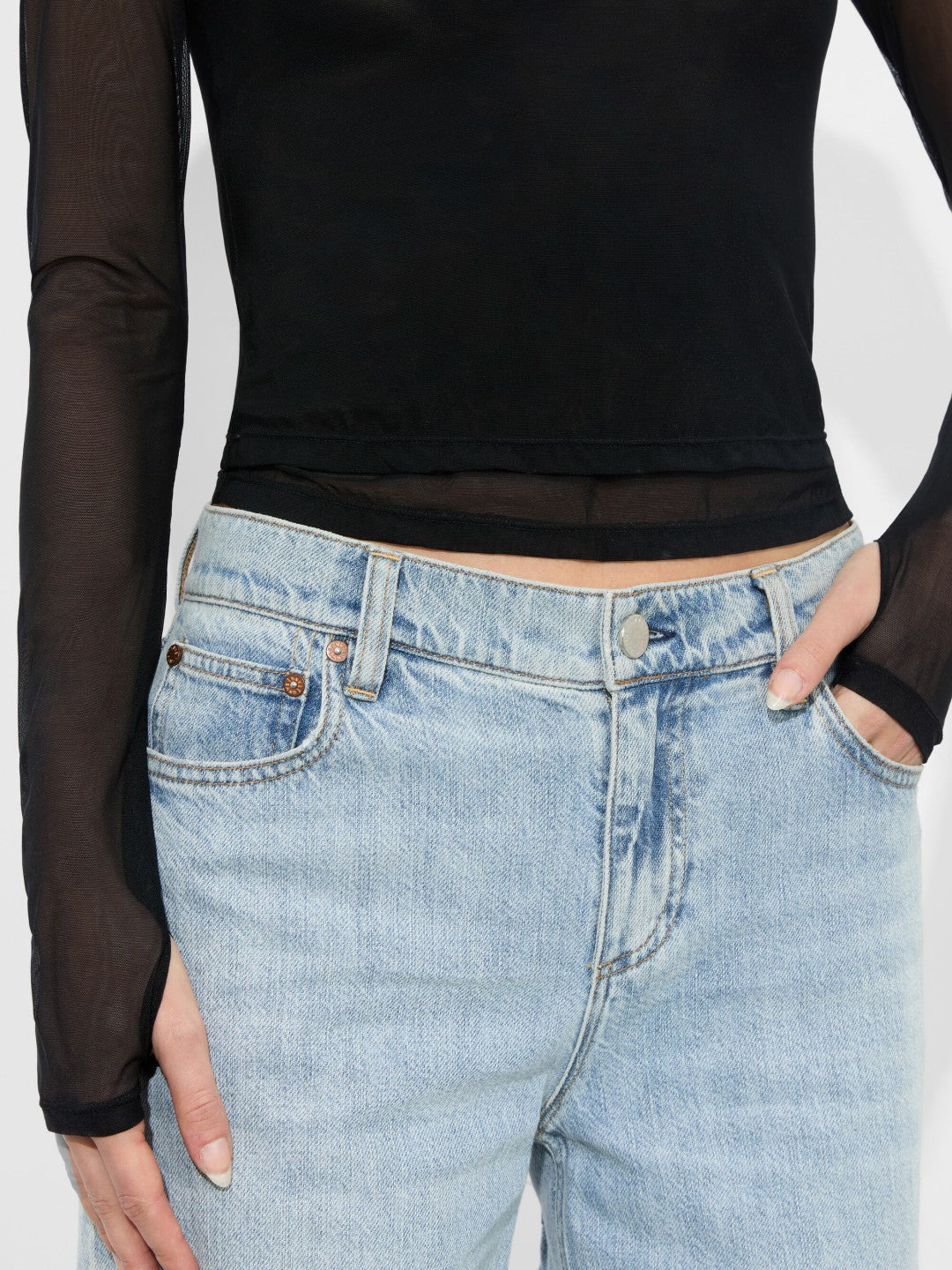 Delaina Layered Top In Black/black - Alice + Olivia Women