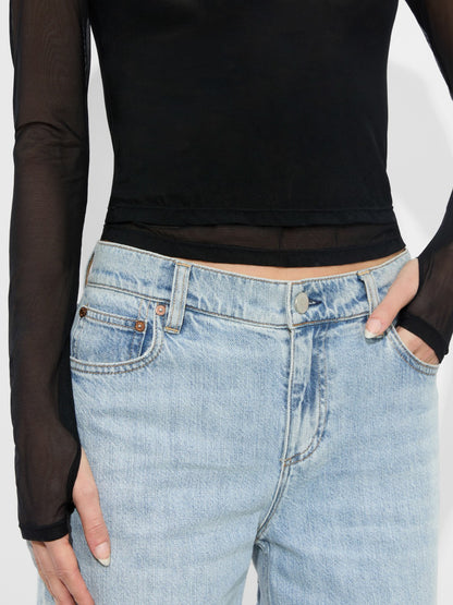 Delaina Layered Top In Black/black - Alice + Olivia Women