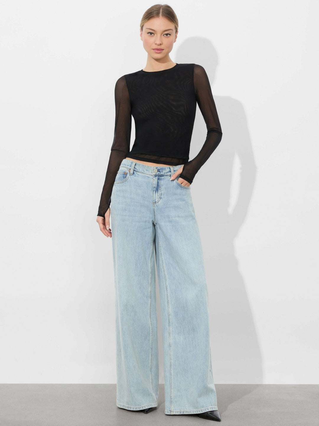 Delaina Layered Top In Black/black - Alice + Olivia Women