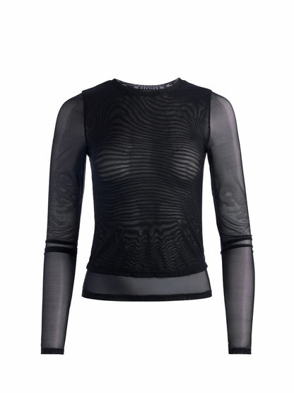 Delaina Layered Top In Black/black - Alice + Olivia Women