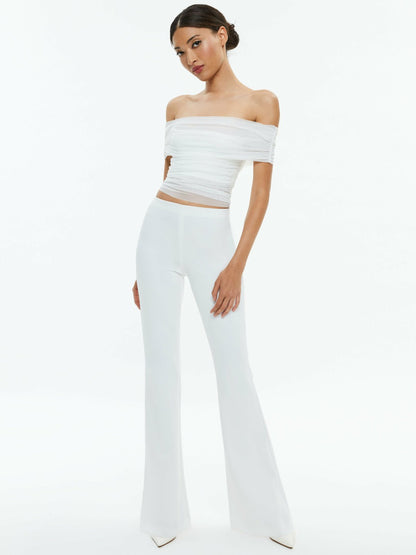 Rmp Pant In Off White - Alice + Olivia Women
