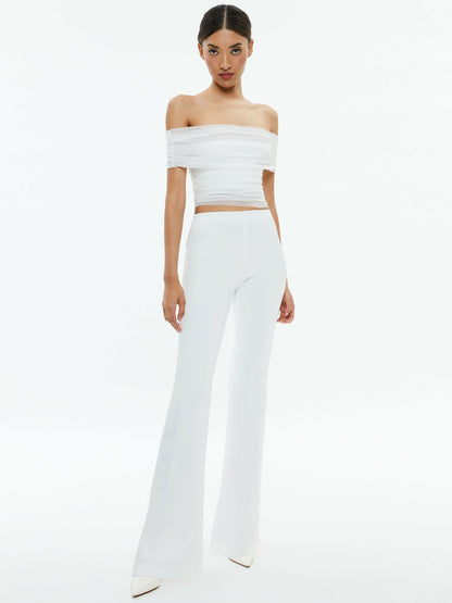 Rmp Pant In Off White - Alice + Olivia Women