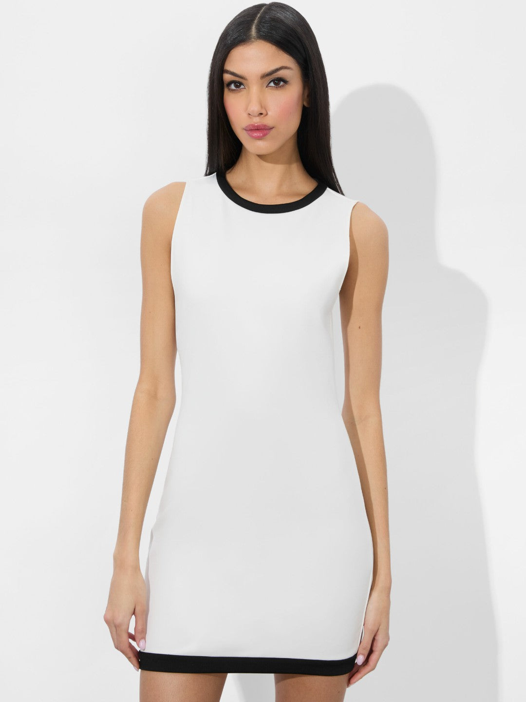 Wynell Mini Dress In Off White/black - Alice + Olivia Women