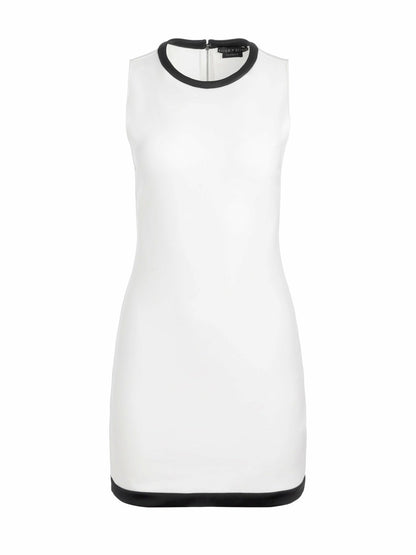 Wynell Mini Dress In Off White/black - Alice + Olivia Women