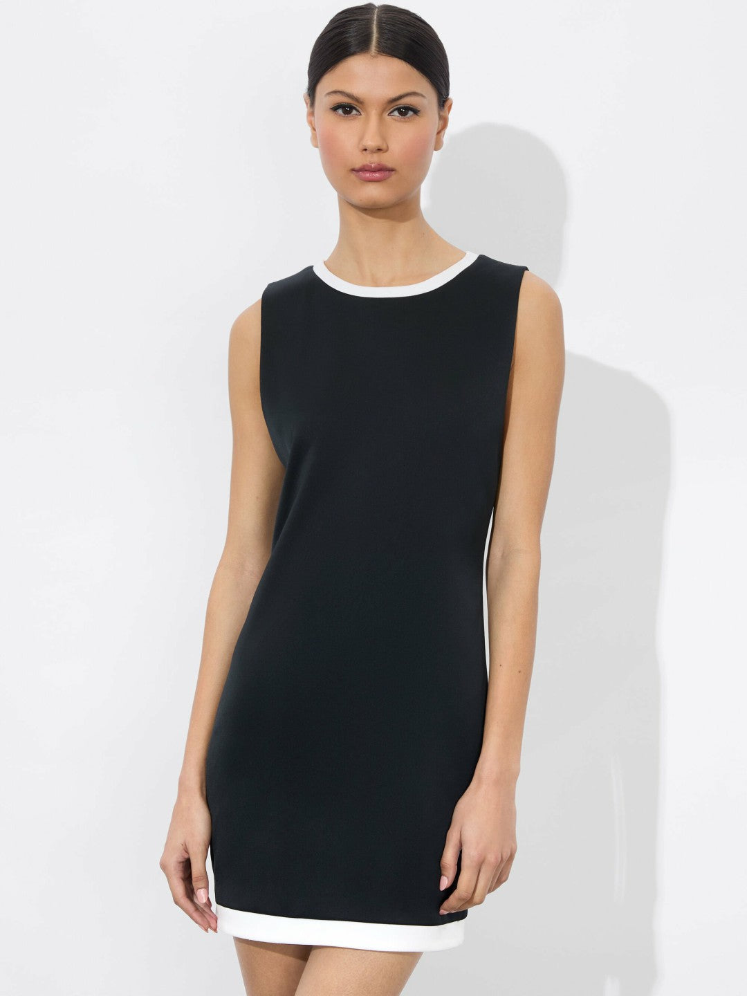 Wynell Mini Dress In Black/off White - Alice + Olivia Women