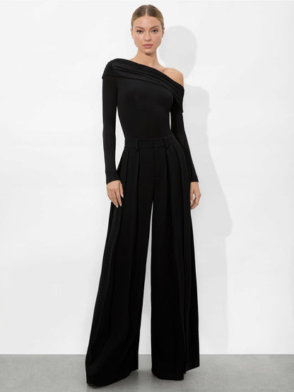 Mollie Convertible Bodysuit In Black - Alice + Olivia Women
