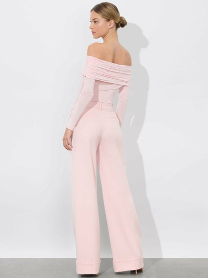 Mollie Convertible Bodysuit In Shell Pink - Alice + Olivia Women