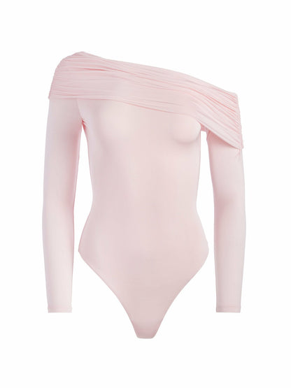 Mollie Convertible Bodysuit In Shell Pink - Alice + Olivia Women