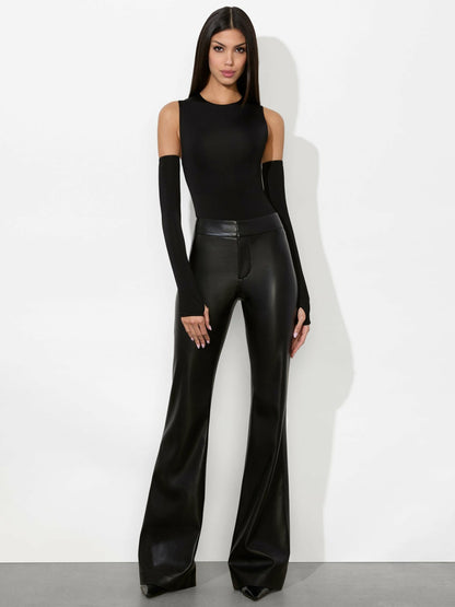 Olea Sculpting Bodysuit In Black - Alice + Olivia Women