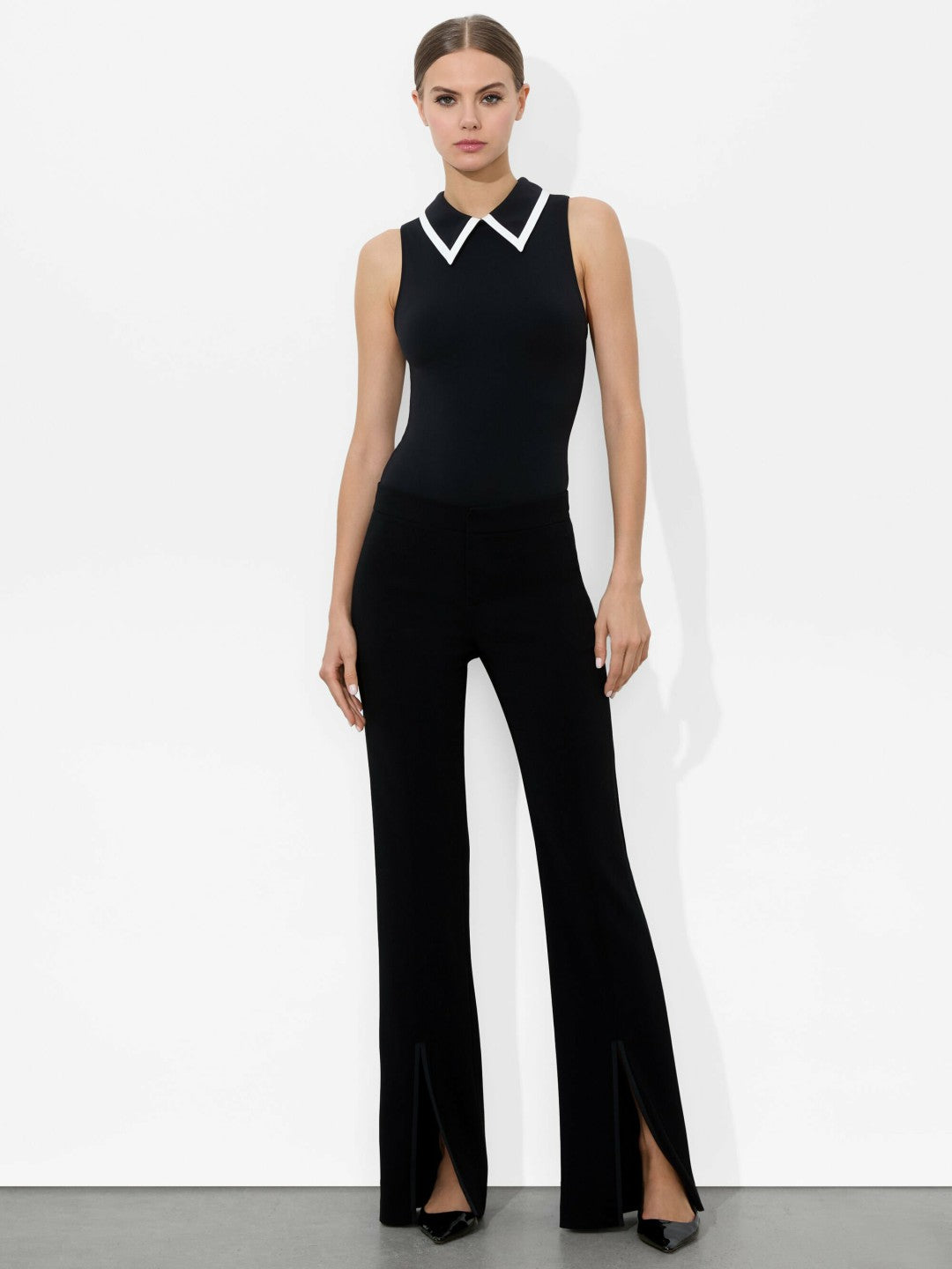 Rothy Bodysuit In Black/off White - Alice + Olivia Women