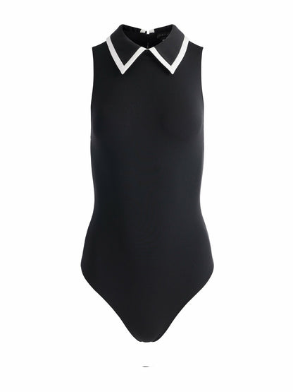 Rothy Bodysuit In Black/off White - Alice + Olivia Women