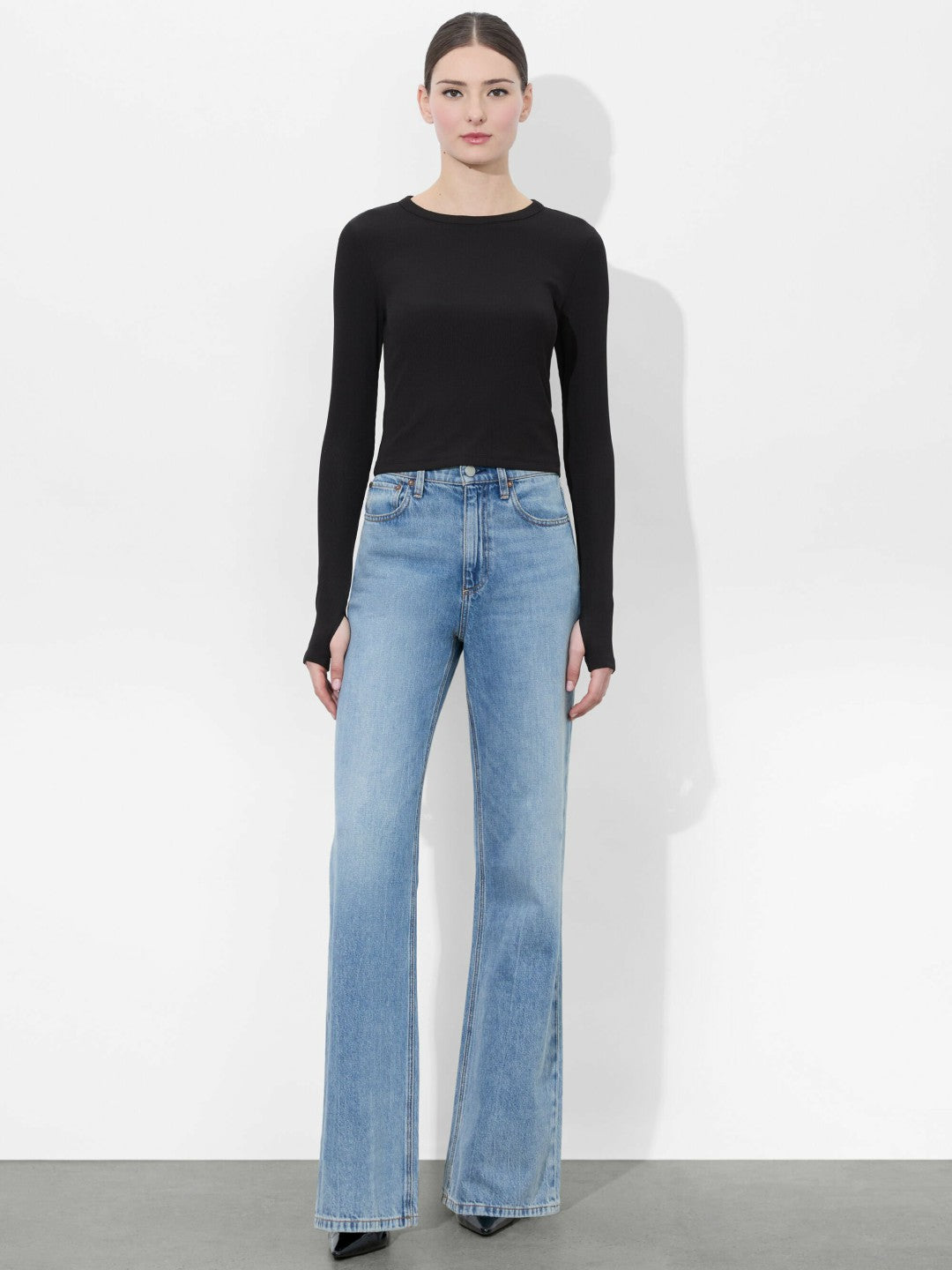 Delaina Top In Black - Alice + Olivia Women