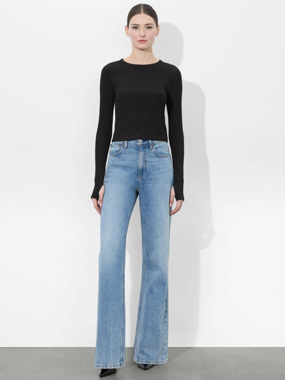 Delaina Top In Black - Alice + Olivia Women