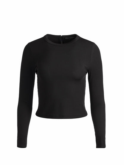 Delaina Top In Black - Alice + Olivia Women
