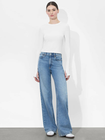 Delaina Top In Off White - Alice + Olivia Women