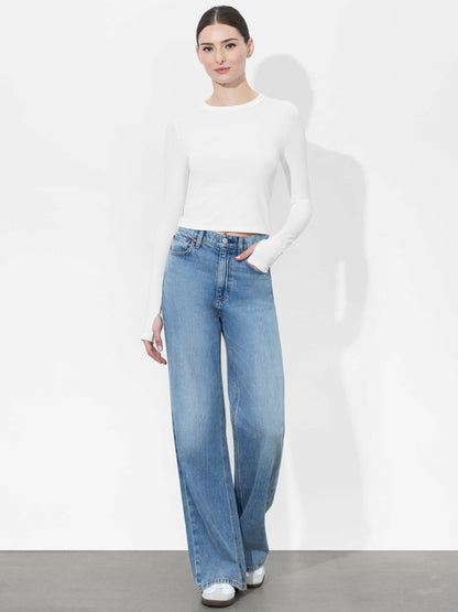 Delaina Top In Off White - Alice + Olivia Women