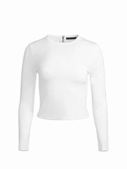 Delaina Top In Off White - Alice + Olivia Women