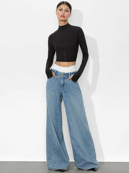 Delaina Reversible Top In Black - Alice + Olivia Women