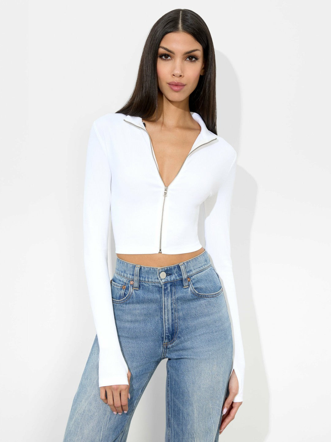Delaina Reversible Top In Off White - Alice + Olivia Women