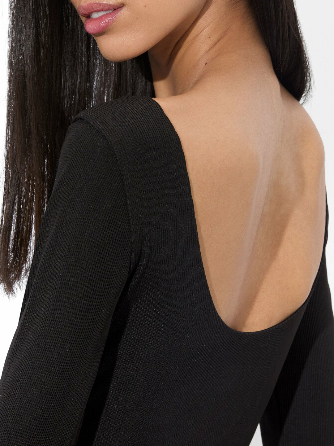 Rhys Ribbed Ballet Bodysuit In Black - Alice + Olivia Women