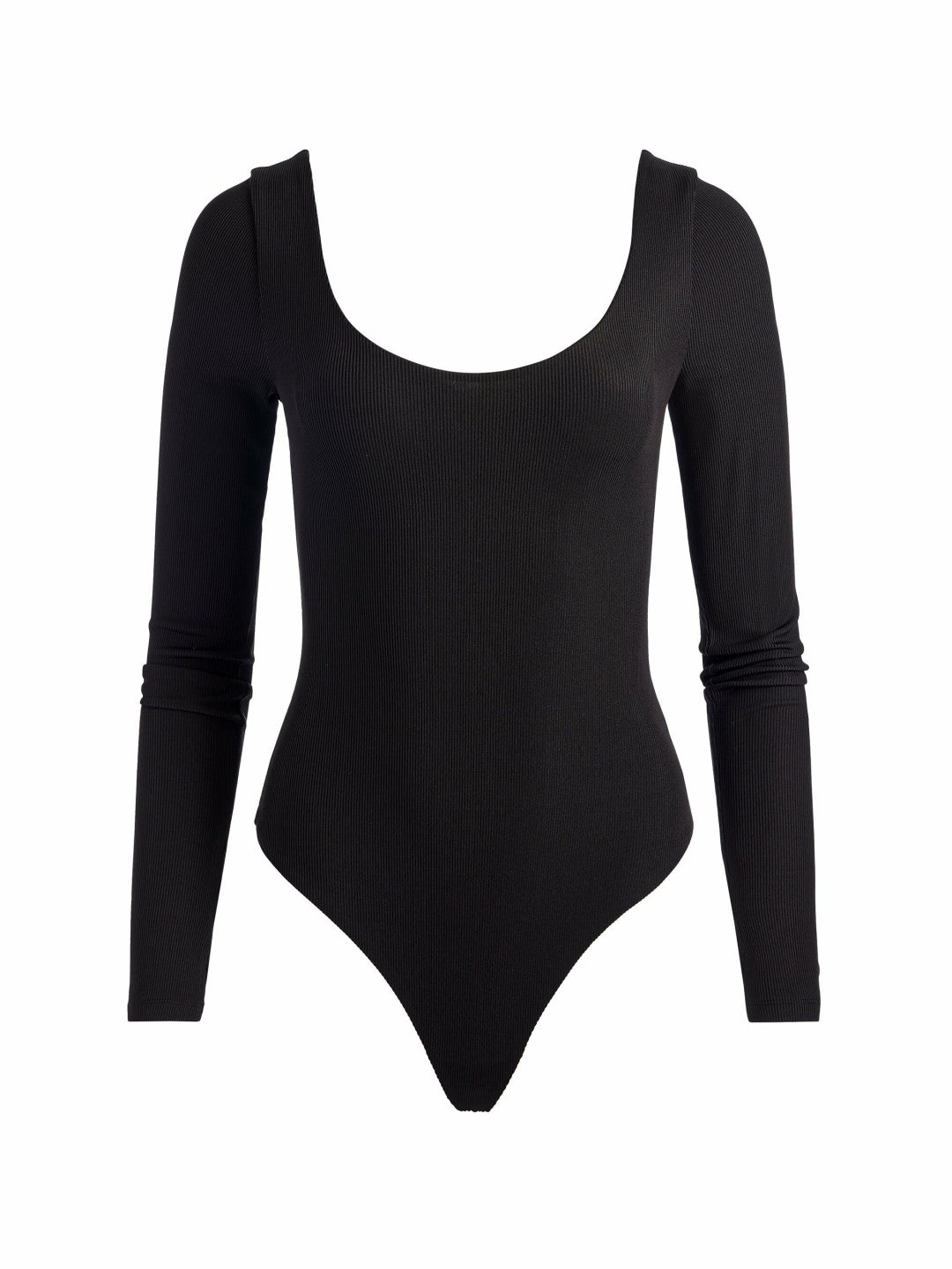 Rhys Ribbed Ballet Bodysuit In Black - Alice + Olivia Women