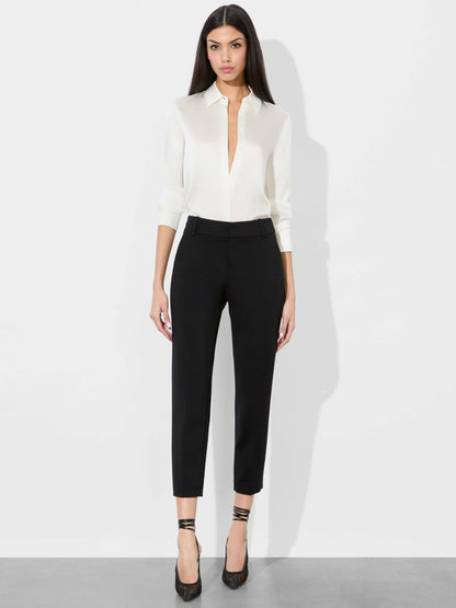 Stacey Slim Trouser In Black - Alice + Olivia Women