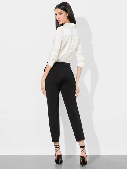 Stacey Slim Trouser In Black - Alice + Olivia Women