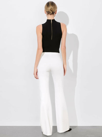 Yuki Trouser In Off White - Alice + Olivia Women