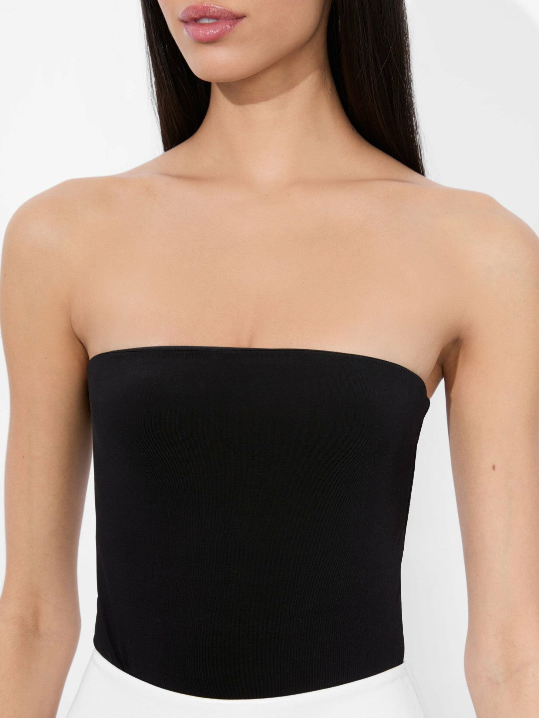 Naomi Strapless Bodysuit In Black - Alice + Olivia Women