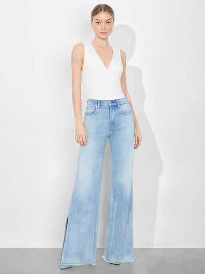 Olea Sculpting Bodysuit In Off White - Alice + Olivia Women