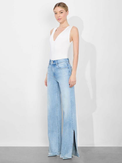 Olea Sculpting Bodysuit In Off White - Alice + Olivia Women