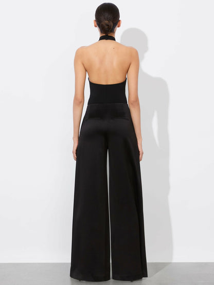 Ayanna Cowl Bodysuit In Black - Alice + Olivia Women