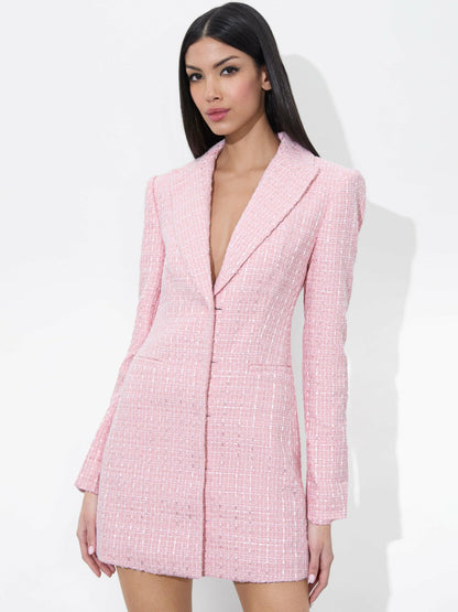 Justin Blazer Dress In Shell Pink - Alice + Olivia Women