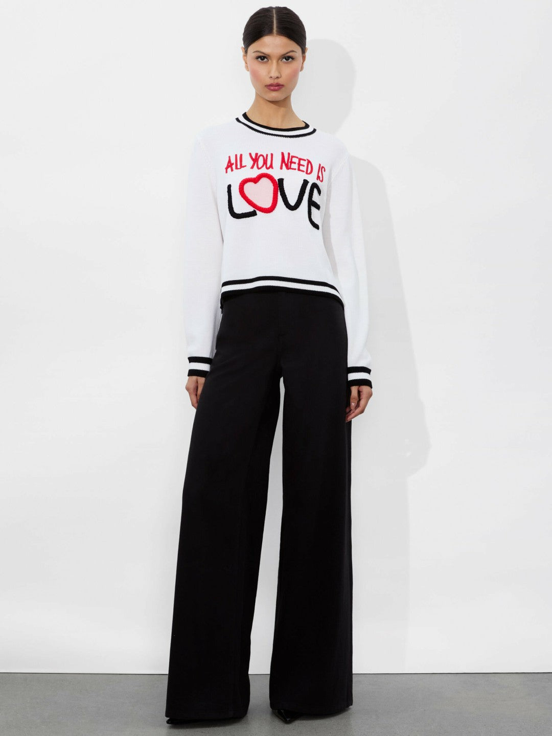 A+o X The Beatles Rorie Pullover In Soft White Multi - Alice + Olivia Women